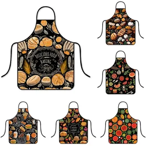 Erwachsene Wasserdichte Küche Schürze Cartoon Backen Bedruckt Öl-Sicher Chef Schürze Für Kochen Hausarbeit Restaurant