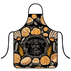 Bäckerei bedruckte Küchenschürze Erwachsene wasserdicht ölbeständig Brot Muster Kochschürze