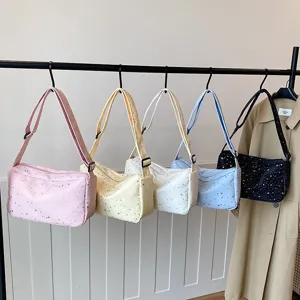 Modieuze schoudertas met sterrenprint voor dames casual handtas met verstelbare riem.