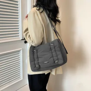 Gepaste Puffer Schoudertas Grote Capaciteit Zachte Crossbody Tas Casual Tas voor Vrouwen