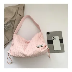 2026 autumn new women's pleated underarm bag fashion large capacity commute shoulder messenger bag