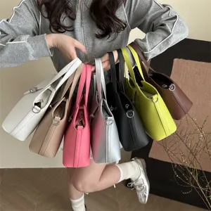 Schicke Retro Damen Handtasche mehrfarbig stilvolle Schultertasche Beutel für Alltag