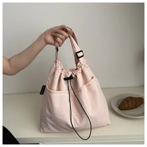 Grosse Kapazitat Mehrfache Taschen Canvas Umhaengetasche, stilvolle Freizeit Schultertasche.