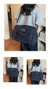 Large capacity travel duffel bag with luggage sleeve, multi-functional fitness bag.