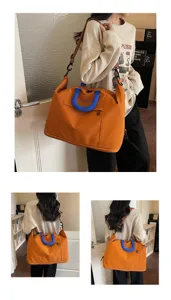 Large capacity travel duffel bag with expandable design, comfortable straps for daily use.