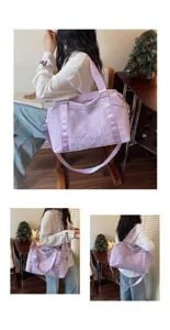Large capacity travel duffel bag light casual shoulder fitness bag stylish star pattern