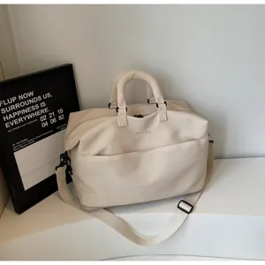 Grand sac de voyage fourre-tout en toile bandoulière pour court séjour sport fitness