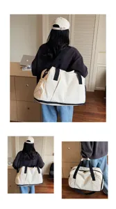 Large capacity travel duffel bag for women canvas weekender bag weekend gym bag