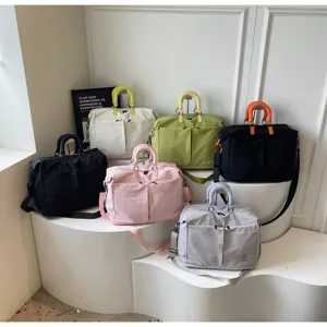 Large capacity travel duffel bag waterproof gym bag lightweight canvas luggage bag for women