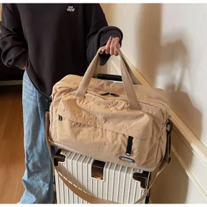 Large capacity travel duffel bag lightweight waterproof short trip shoulder bag for men women