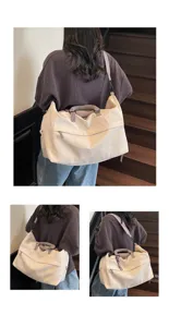 Large capacity travel duffel bag for women, lightweight shoulder bag and gym sports luggage bag.