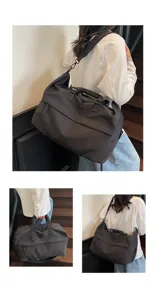 Large capacity travel duffel bag for women, casual waterproof gym fitness shoulder bag.