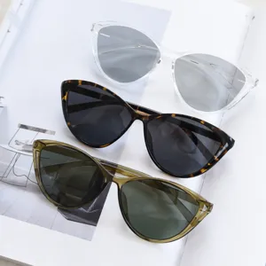 Retro cat eye sunglasses for women large frame trendy vintage sun glasses stylish eyewear