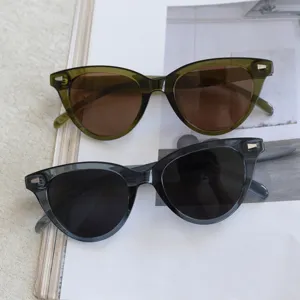Stylish cat-eye polarized sunglasses for women and men, retro TR90 frame daily eyewear.