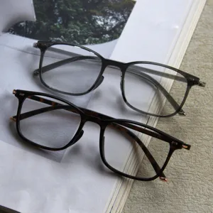 Korean style TR90 retro optical glasses frame men women flat light eyewear style detail view