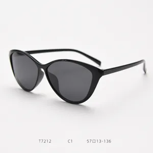 Vintage cat eye sunglasses for women, oversized black fashion sun glasses uv400 shades