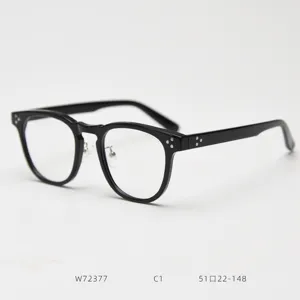 Vintage TR90 optical glasses frame for men and women retro black clear lens spectacles