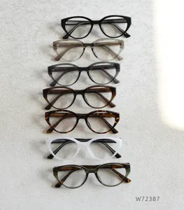 Retro cat eye glasses frames for women, stylish multi-color optical frames for daily wear.
