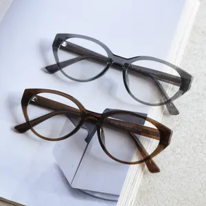Retro cat eye optical glasses frame stylish clear lens eyewear vintage anti blue light specs for women