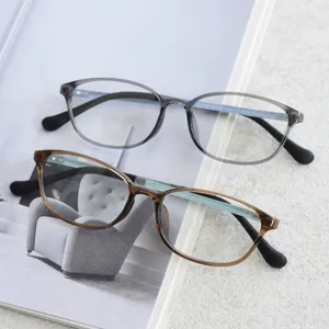 Korean style retro TR90 lightweight optical glasses frame fashion clear lens spectacles for women