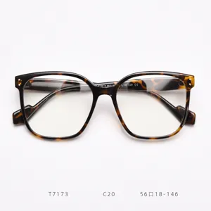 Detailed view of large tortoise shell optical glasses frame, classic square shape design.