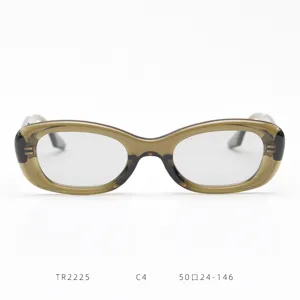 TR90 small frame sunglasses for men and women, vintage oval optical glasses frame, detailed shot.