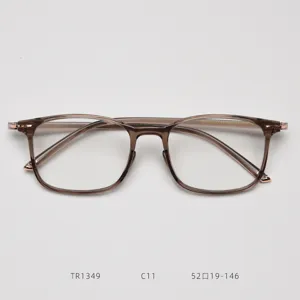 Korean style TR90 light retro myopia glasses frame, literary flat optical eyewear.