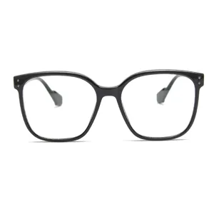 Women Large Square Optical Glasses Frame TR90 Anti Blue Light Clear Lens Fashion Commuting Big Face Slimming Eyeglass