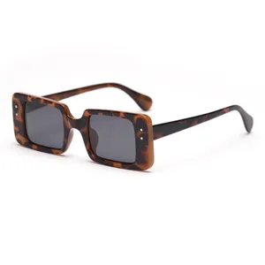 Korean vintage square TR polarized sunglasses for women and men, stylish retro eyewear.