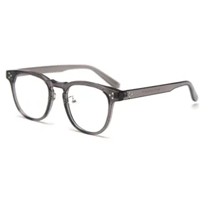 Clear grey TR90 optical glasses frames, vintage round retro specs for men and women.