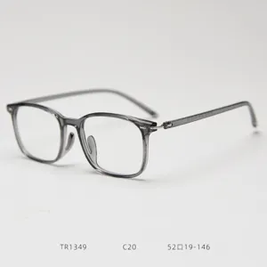 Korean style TR90 light retro myopia glasses frame unisex student clear flat lens optical