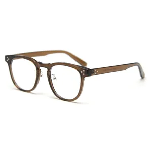Vintage TR90 optical glasses frame for men and women, literary retro clear lens eyewear.
