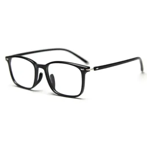 Light Retro TR90 Optical Glasses Frame Unisex Square Plain Glasses Eyewear For Men Women Daily Office Wear