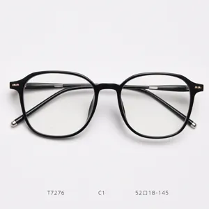 Occhiali da vista rotondi neri classici TR90 montatura ottica leggera per uso quotidiano