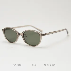 Classic retro small oval TR90 polarized sunglasses for men and women, stylish street style.