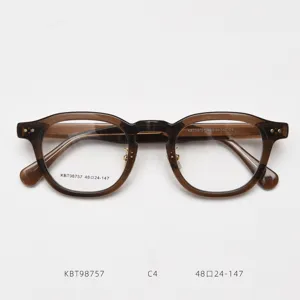 Retro thick-rimmed acetate eyeglasses frame, vintage optical eyewear for men and women stylish.