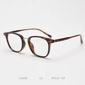 Vue détaillée de la monture de lunettes écaille vintage, pont en métal, style élégant.