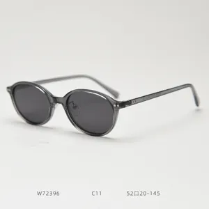Korean style small oval TR90 polarized sunglasses for men and women retro eyewear details
