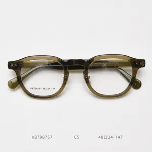Retro thick acetate optical glasses frame vintage clear lens eyeglasses unisex frame