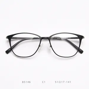 85146 Japanese style plastic steel lightweight myopia glasses frame black optical frames