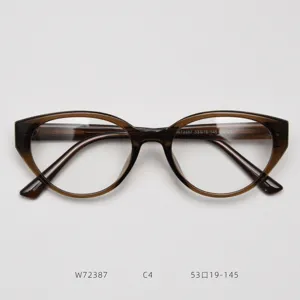 Retro cat-eye optical glasses frame for women, clear lens fashion eyewear, stylish daily wear.