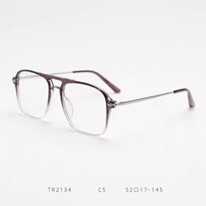 Monture de lunettes optique double pont retro, style aviateur vintage unisexe.