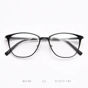 Detailed view of the stylish plastic steel eyeglasses frame, featuring clear lens and smooth finish.