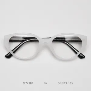 Trendy Korean style vintage cat eye glasses frame for women clear lens optical frame