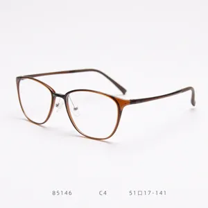 Stylish brown optical glasses frame for women, trendy daily wear eyewear design detail.