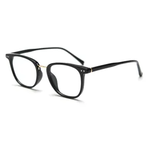 Monture de lunettes noire retro vintage en acetate pour hommes et femmes mode chic