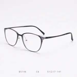 Detailed view of lightweight plastic-steel optical glasses frame for women, daily stylish wear.