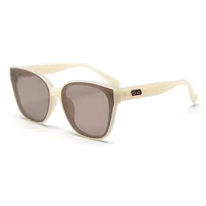Fashionable TR90 large frame sunglasses for women, chic slim face sunshade nylon lenses.