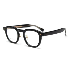 Vintage thick-rimmed acetate optical glasses frame for men and women, classic style.