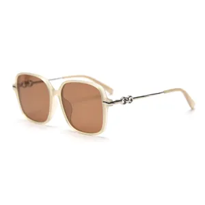 Women Fashion Oversized Polarized Sunglasses Retro Vintage Chic Square Sun Glasses UV400 Driving Eyewear